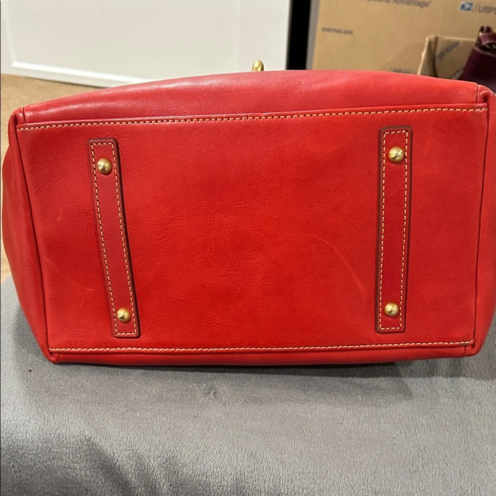 Dooney & Bourke Red Leather Shoulder Bag - Picture 9 of 9